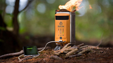 A longtime favorite of ours, the Biolite Campstove 2 is a wood-burning backcountry stove with built-in fans to stoke your flames. Plus, its built-in generator coverts some of that heat into electricity that powers a battery, which in turn can recharge your phone.